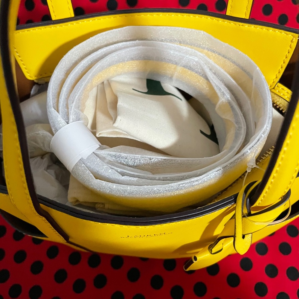 NWT Ralph Lauren Yellow Zippered Purse - Picture 4 of 8